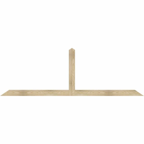 Ekena Millwork Portland Rough Sawn Timber Gable Bracket, Douglas Fir, 96"W x 32"H x 2"D x 4"F, 8/12 Pitch GBW096X32X0204POR00RDF - main